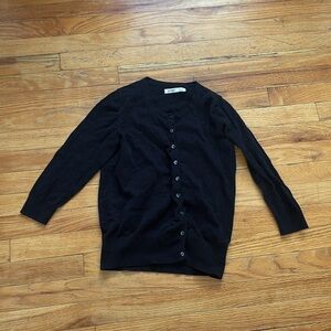 Old Navy Black 1/2 Sleeve Cardigan Sweater